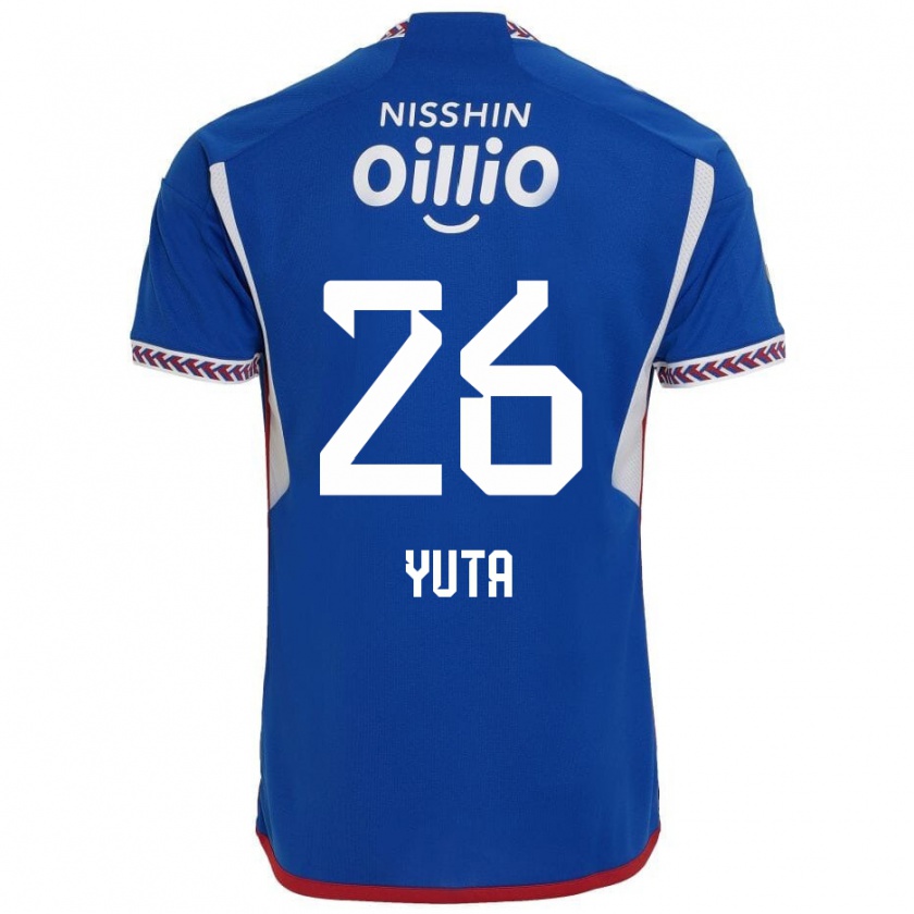 Kandiny Niño Camiseta Yuta Koike #26 Azul Blanco Rojo 1ª Equipación 2024/25 La Camisa Chile