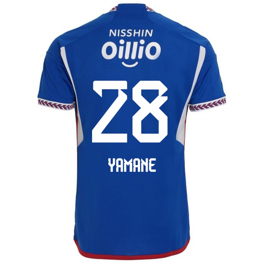 Kandiny Niño Camiseta Riku Yamane #28 Azul Blanco Rojo 1ª Equipación 2024/25 La Camisa Chile