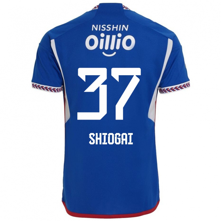 Kandiny Niño Camiseta Kento Shiogai #37 Azul Blanco Rojo 1ª Equipación 2024/25 La Camisa Chile