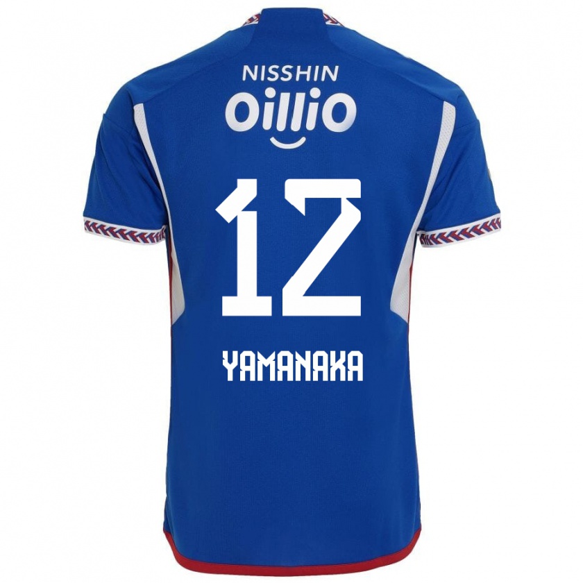 Kandiny Niño Camiseta Yuki Yamanaka #12 Azul Blanco Rojo 1ª Equipación 2024/25 La Camisa Chile