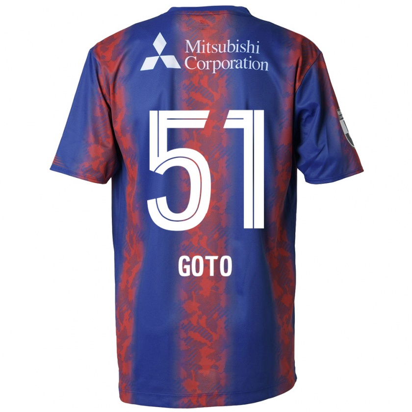 Kandiny Niño Camiseta Wataru Goto #51 Azul Rojo 1ª Equipación 2024/25 La Camisa Chile