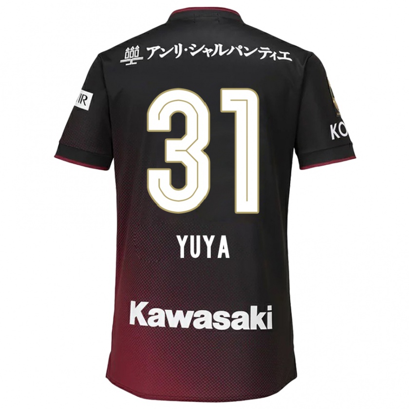 Kandiny Niño Camiseta Yuya Nakasaka #31 Negro Rojo 1ª Equipación 2024/25 La Camisa Chile