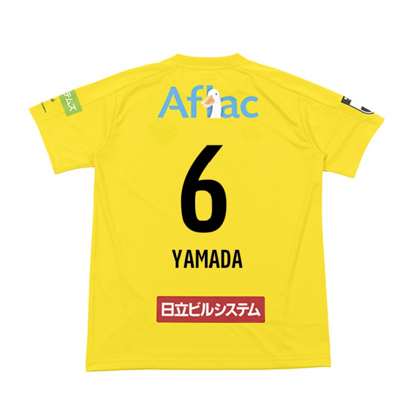 Kandiny Niño Camiseta Yuto Yamada #6 Amarillo Negro 1ª Equipación 2024/25 La Camisa Chile