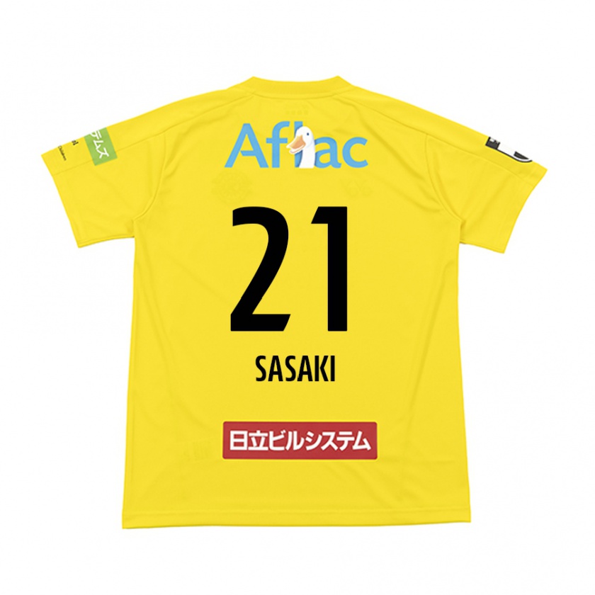 Kandiny Niño Camiseta Masato Sasaki #21 Amarillo Negro 1ª Equipación 2024/25 La Camisa Chile