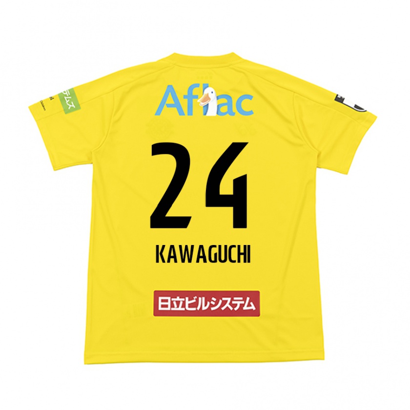 Kandiny Niño Camiseta Naoki Kawaguchi #24 Amarillo Negro 1ª Equipación 2024/25 La Camisa Chile