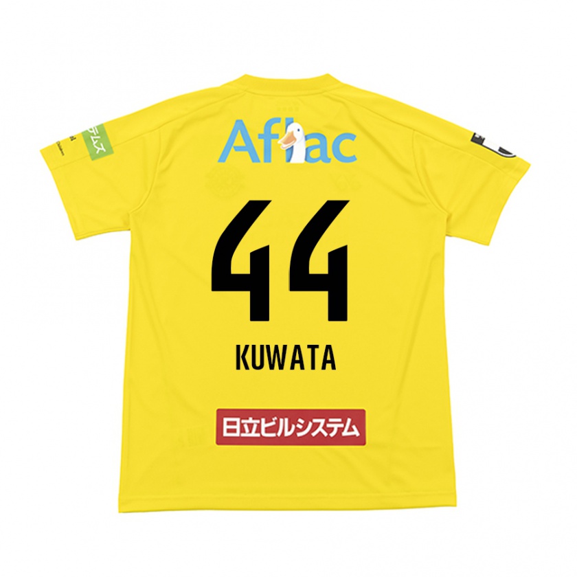 Kandiny Niño Camiseta Taisei Kuwata #44 Amarillo Negro 1ª Equipación 2024/25 La Camisa Chile