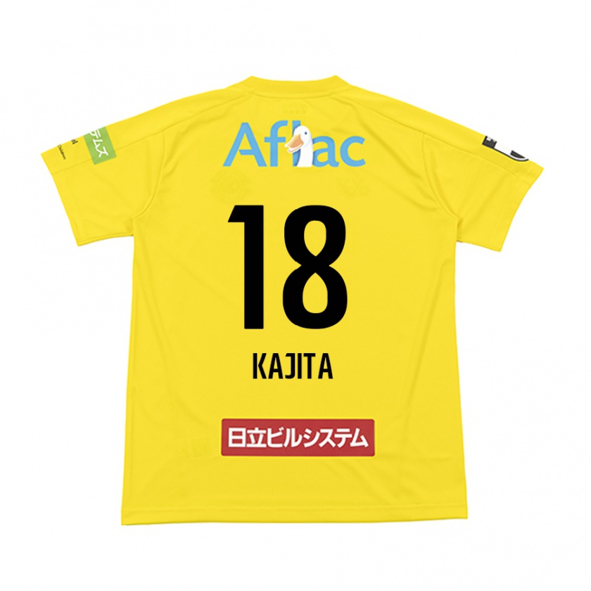 Kandiny Niño Camiseta Kento Kajita #18 Amarillo Negro 1ª Equipación 2024/25 La Camisa Chile