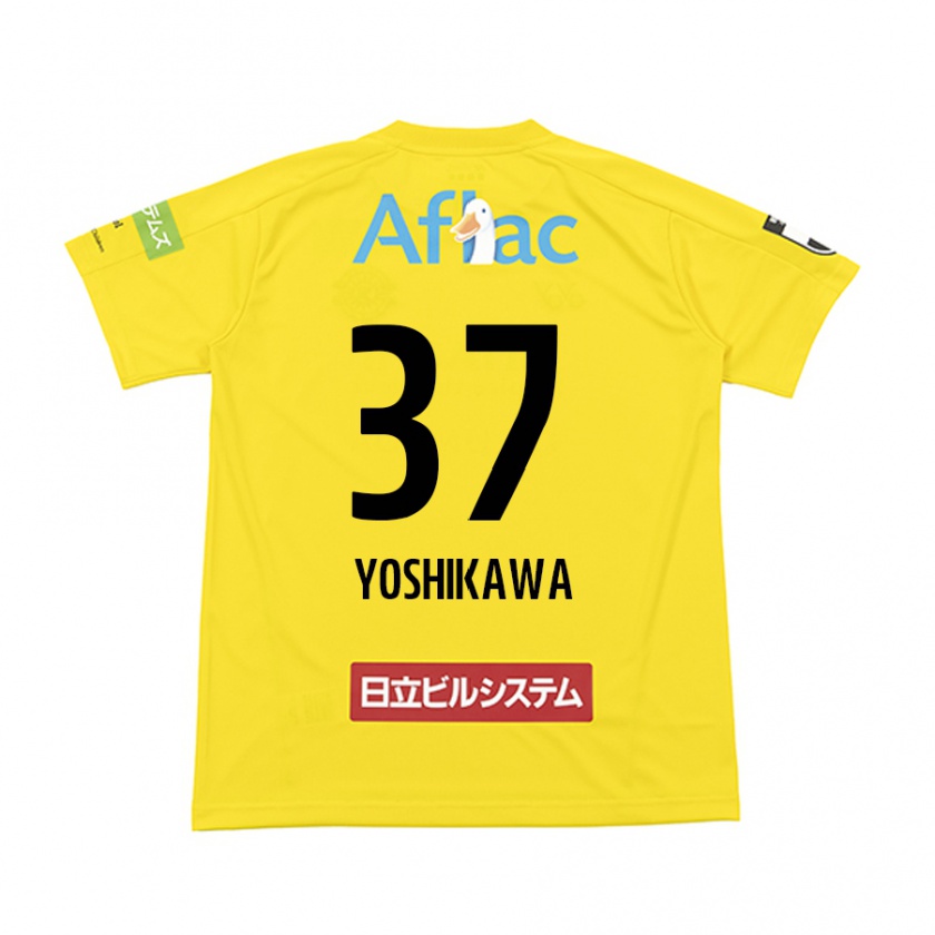 Kandiny Niño Camiseta Haruto Yoshikawa #37 Amarillo Negro 1ª Equipación 2024/25 La Camisa Chile