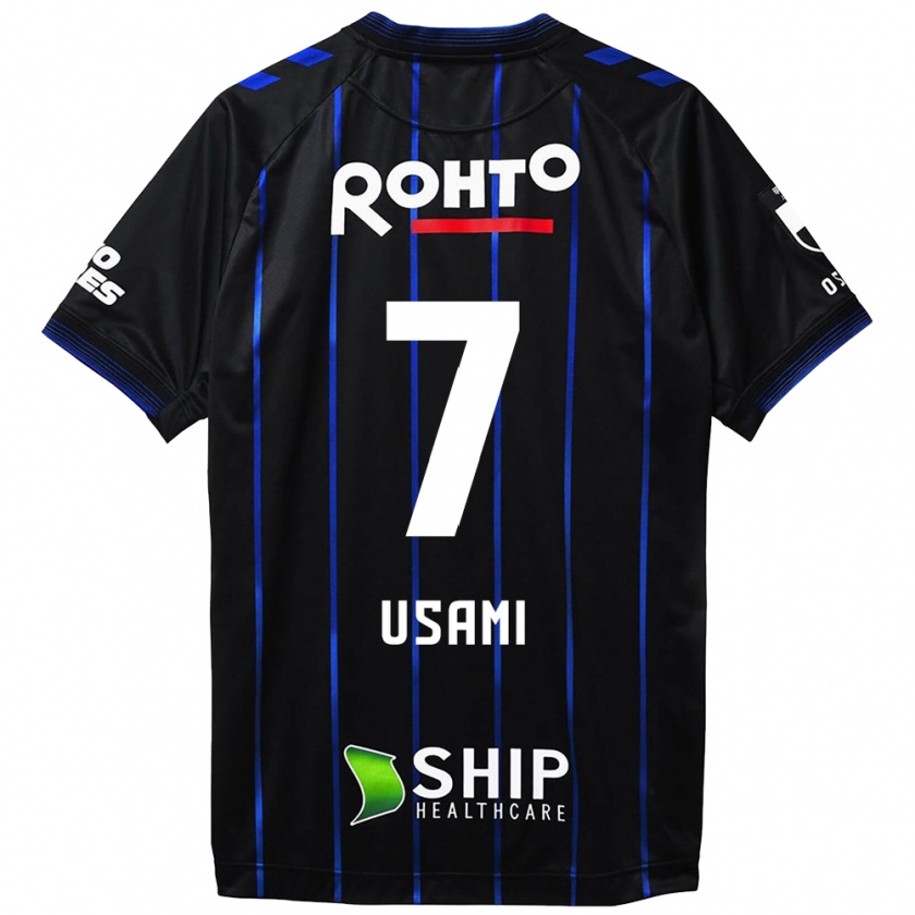 Kandiny Niño Camiseta Takashi Usami #7 Azul Negro 1ª Equipación 2024/25 La Camisa Chile