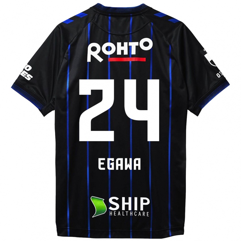 Kandiny Niño Camiseta Yusei Egawa #24 Azul Negro 1ª Equipación 2024/25 La Camisa Chile