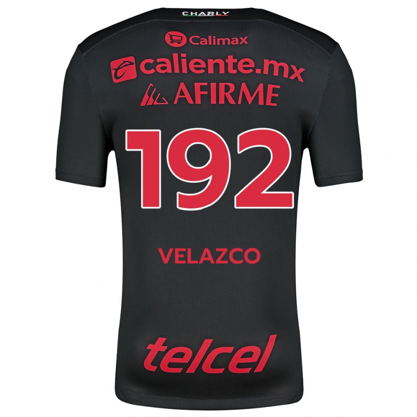 Kandiny Niño Camiseta Emiliano Velazco #192 Negro Rojo 1ª Equipación 2024/25 La Camisa Chile