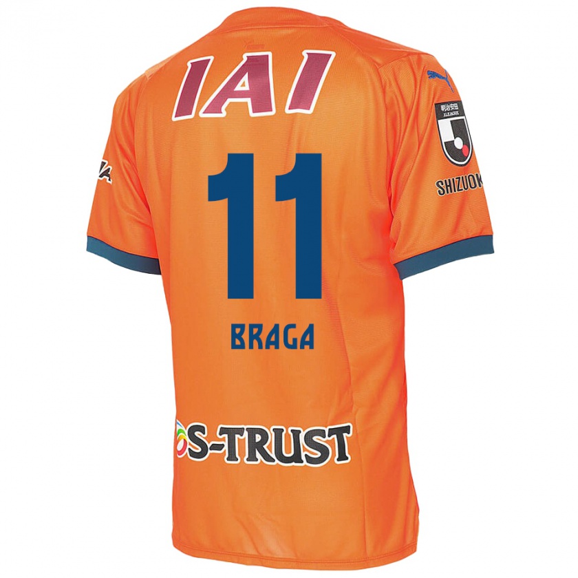 Kandiny Niño Camiseta Lucas Braga #11 Naranja Azul 1ª Equipación 2024/25 La Camisa Chile