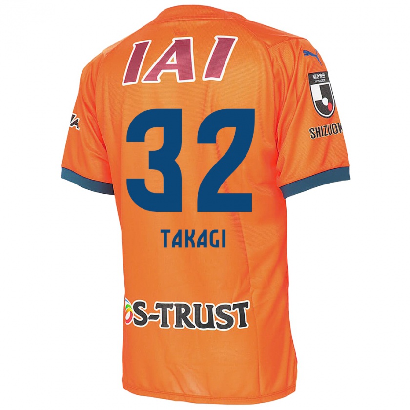 Kandiny Niño Camiseta Sen Takagi #32 Naranja Azul 1ª Equipación 2024/25 La Camisa Chile