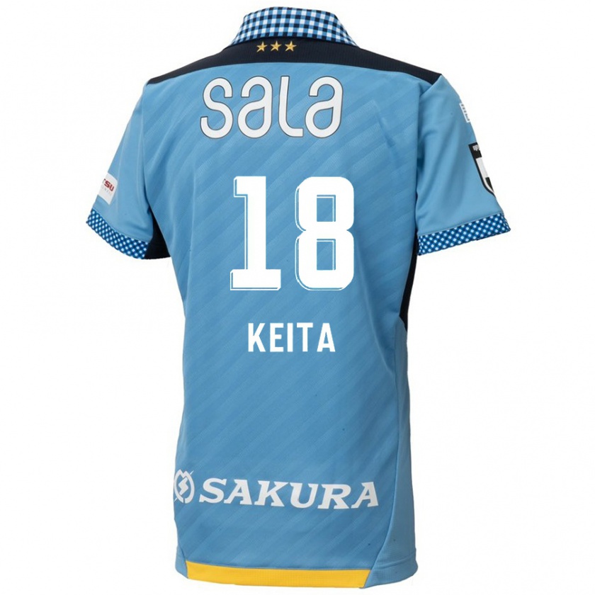 Kandiny Niño Camiseta Keita Takahata #18 Azul Negro 1ª Equipación 2024/25 La Camisa Chile