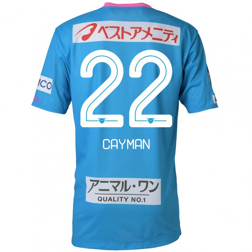 Kandiny Niño Camiseta Cayman Togashi #22 Azul Rosado 1ª Equipación 2024/25 La Camisa Chile