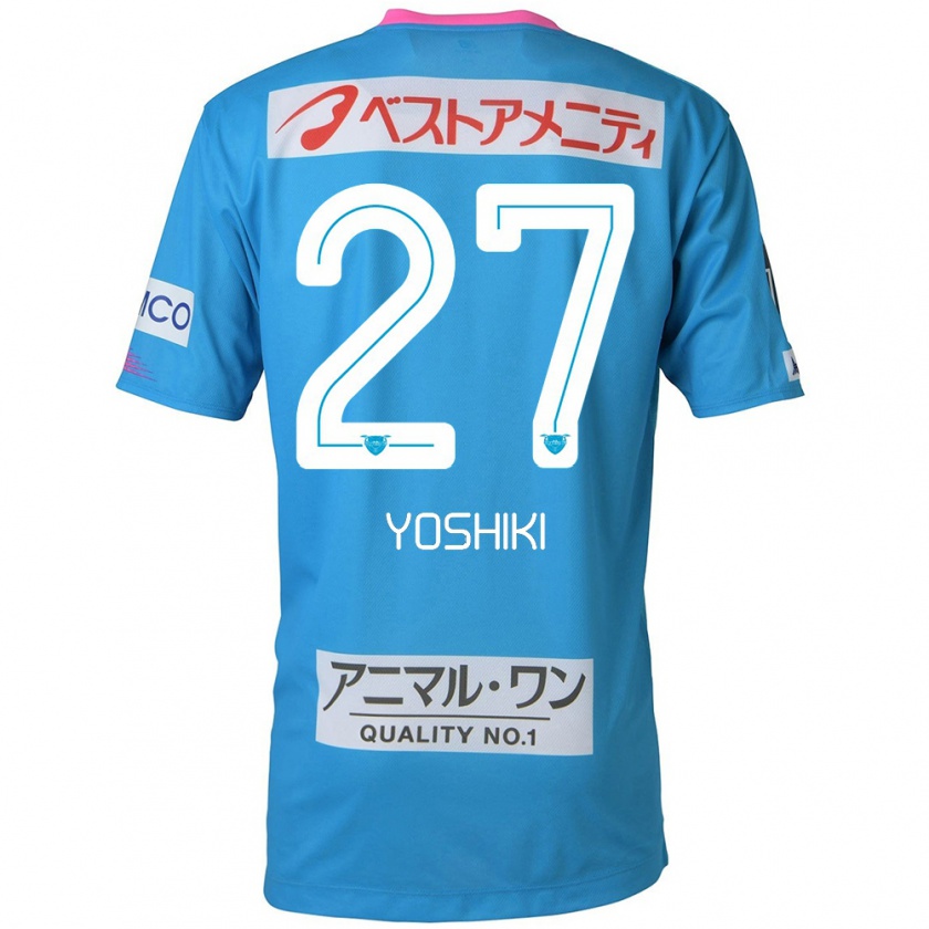 Kandiny Niño Camiseta Yoshiki Narahara #27 Azul Rosado 1ª Equipación 2024/25 La Camisa Chile