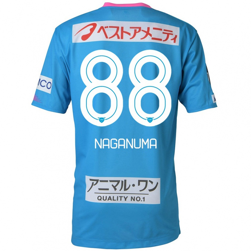 Kandiny Niño Camiseta Yoichi Naganuma #88 Azul Rosado 1ª Equipación 2024/25 La Camisa Chile