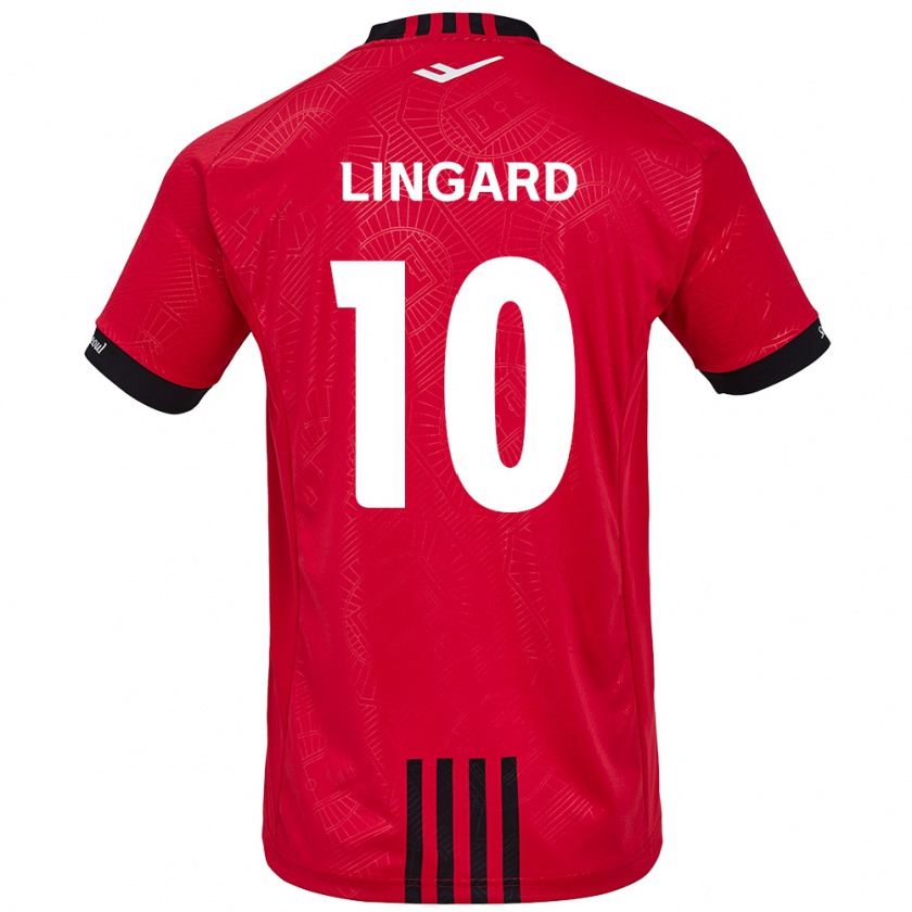 Kandiny Niño Camiseta Jesse Lingard #10 Negro Rojo 1ª Equipación 2024/25 La Camisa Chile