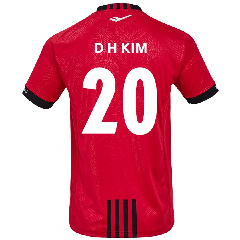 Kandiny Niño Camiseta Hyeon-Deok Kim #20 Negro Rojo 1ª Equipación 2024/25 La Camisa Chile