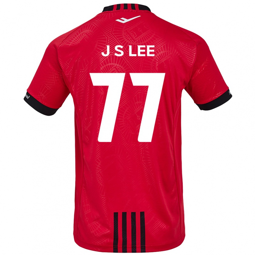 Kandiny Niño Camiseta Seung-Joon Lee #77 Negro Rojo 1ª Equipación 2024/25 La Camisa Chile