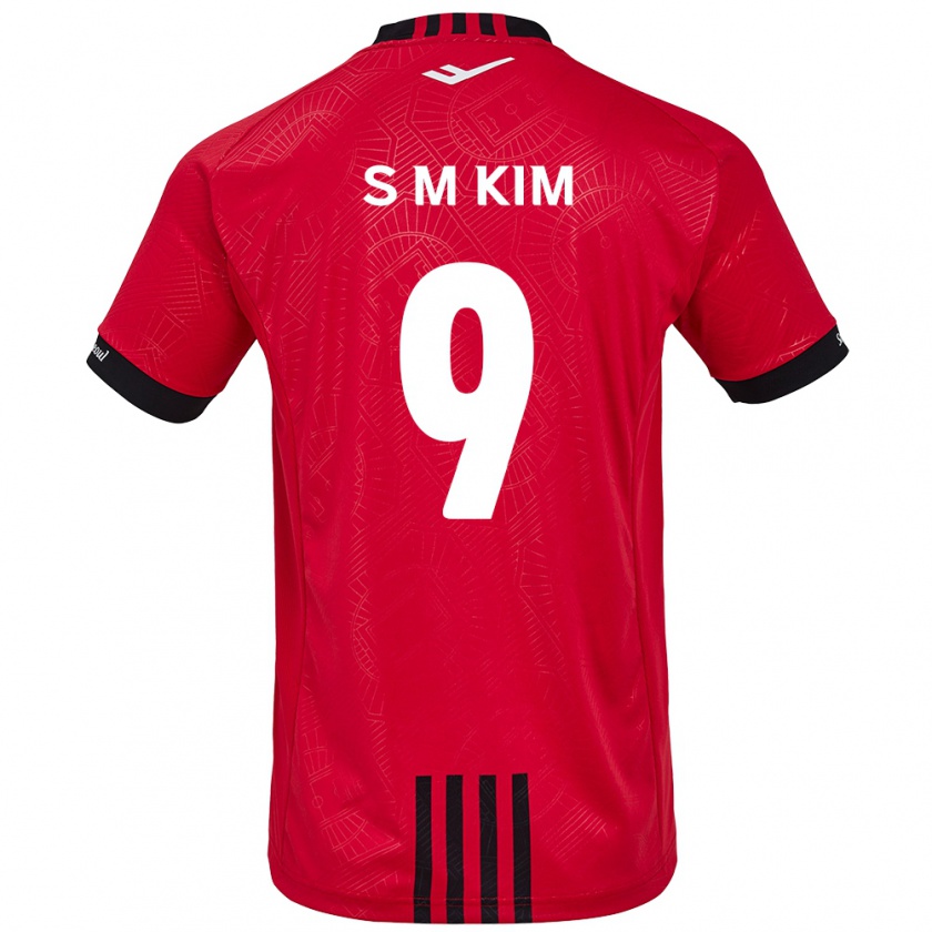 Kandiny Niño Camiseta Min-Sung Kim #9 Negro Rojo 1ª Equipación 2024/25 La Camisa Chile