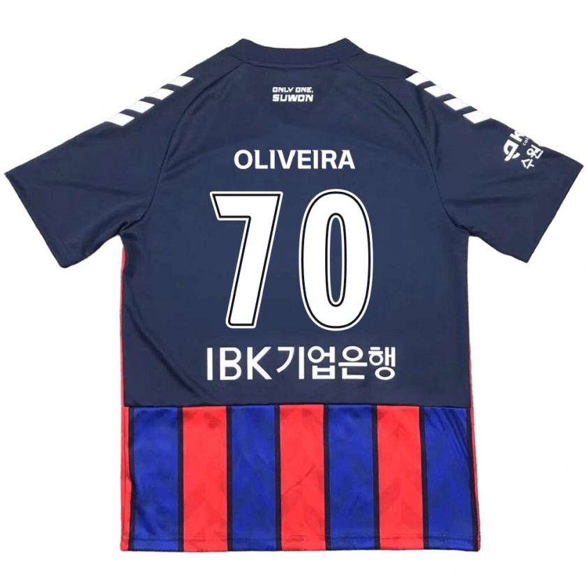 Kandiny Niño Camiseta Anderson Oliveira #70 Azul Rojo 1ª Equipación 2024/25 La Camisa Chile