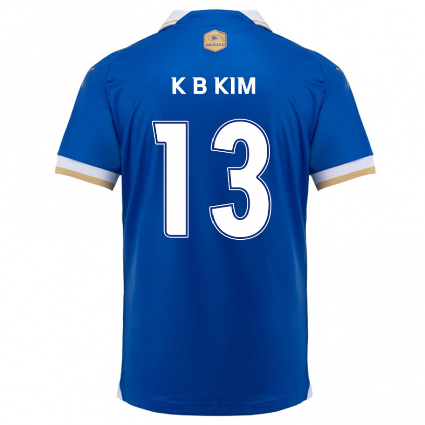 Kandiny Niño Camiseta Bo-Kyung Kim #13 Azul Blanco 1ª Equipación 2024/25 La Camisa Chile