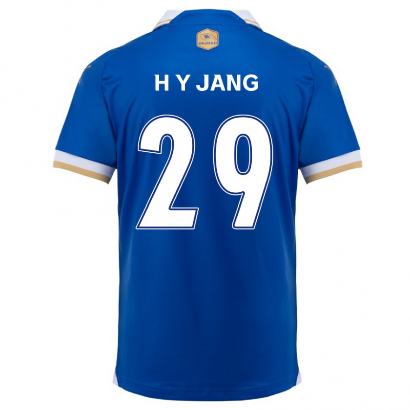 Kandiny Niño Camiseta Yo-Han Jang #29 Azul Blanco 1ª Equipación 2024/25 La Camisa Chile