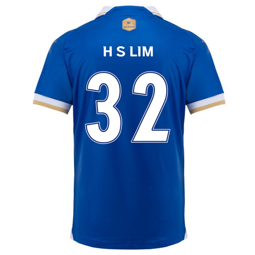 Kandiny Niño Camiseta Seong-Hyeon Lim #32 Azul Blanco 1ª Equipación 2024/25 La Camisa Chile