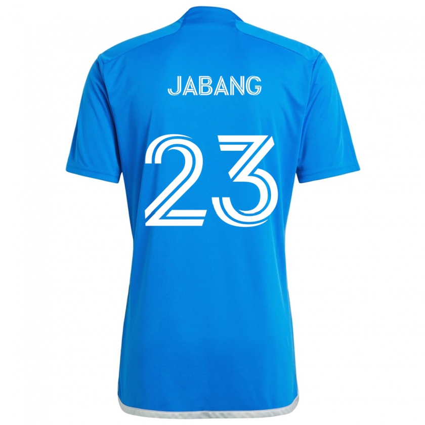 Kandiny Niño Camiseta Ousman Jabang #23 Azul Blanco 1ª Equipación 2024/25 La Camisa Chile