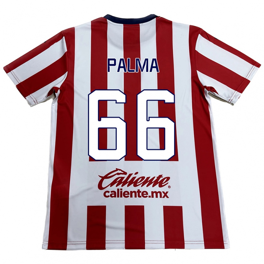 Kandiny Niño Camiseta Arturo Palma #66 Rojo Blanco 1ª Equipación 2024/25 La Camisa Chile