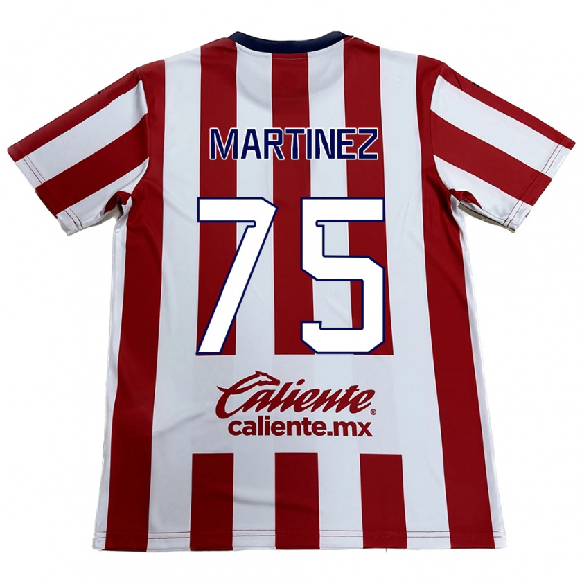 Kandiny Niño Camiseta Isaac Martínez #75 Rojo Blanco 1ª Equipación 2024/25 La Camisa Chile