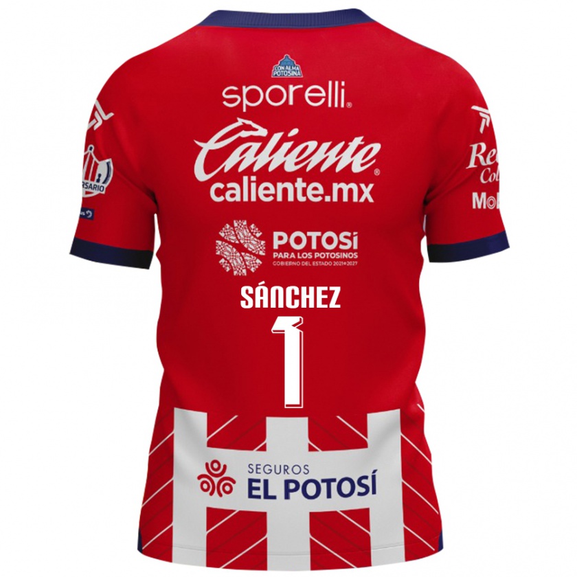 Kandiny Niño Camiseta Andrés Sánchez #1 Rojo Blanco 1ª Equipación 2024/25 La Camisa Chile