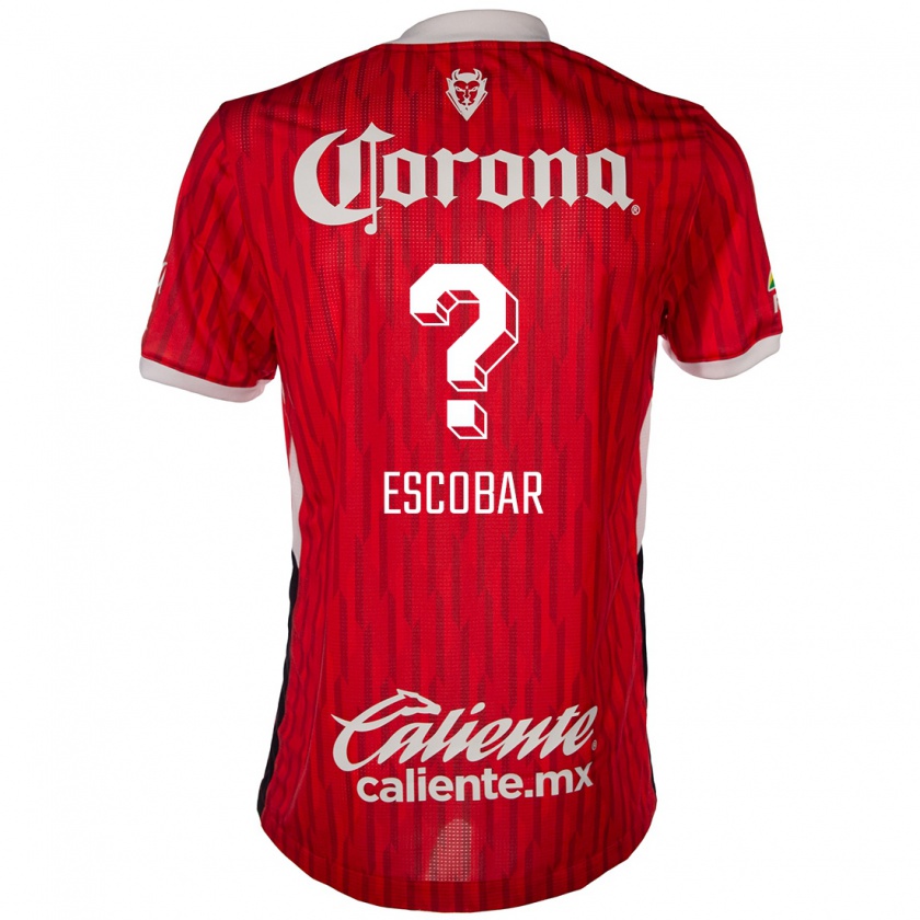 Kandiny Niño Camiseta Juan Escobar #0 Rojo Blanco 1ª Equipación 2024/25 La Camisa Chile