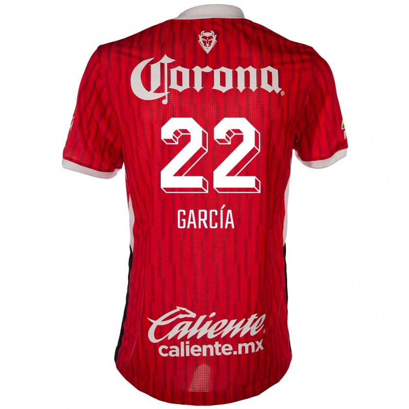 Kandiny Niño Camiseta Luis García #22 Rojo Blanco 1ª Equipación 2024/25 La Camisa Chile