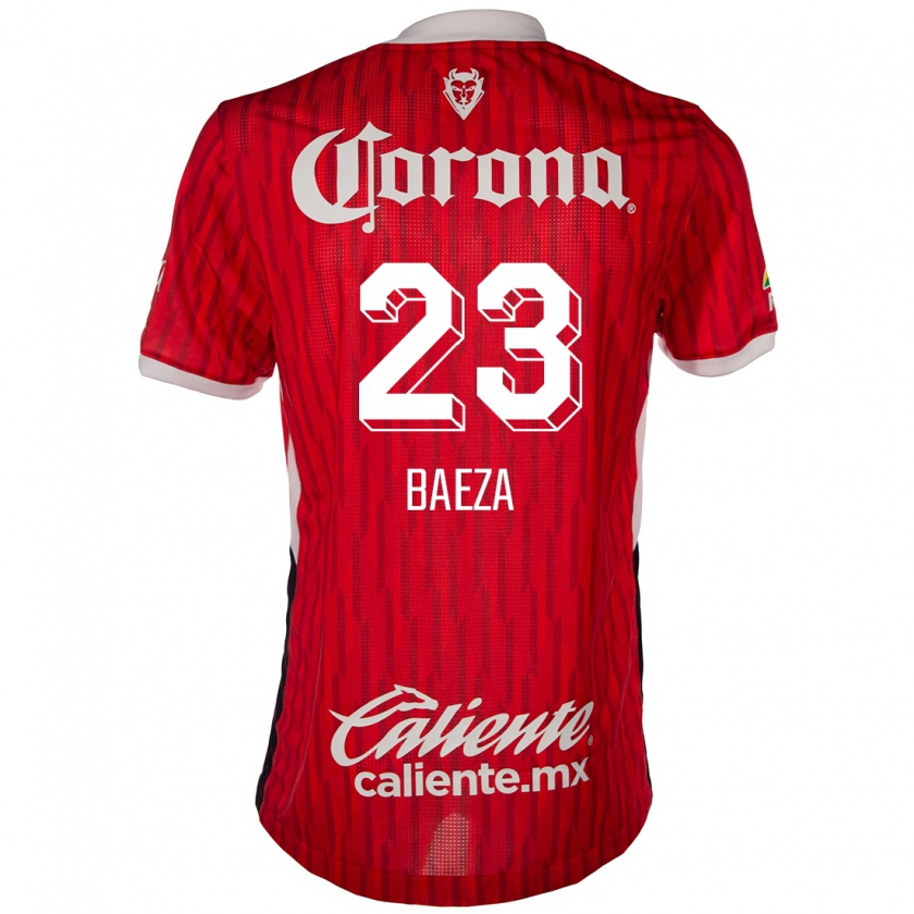 Kandiny Niño Camiseta Claudio Baeza #23 Rojo Blanco 1ª Equipación 2024/25 La Camisa Chile