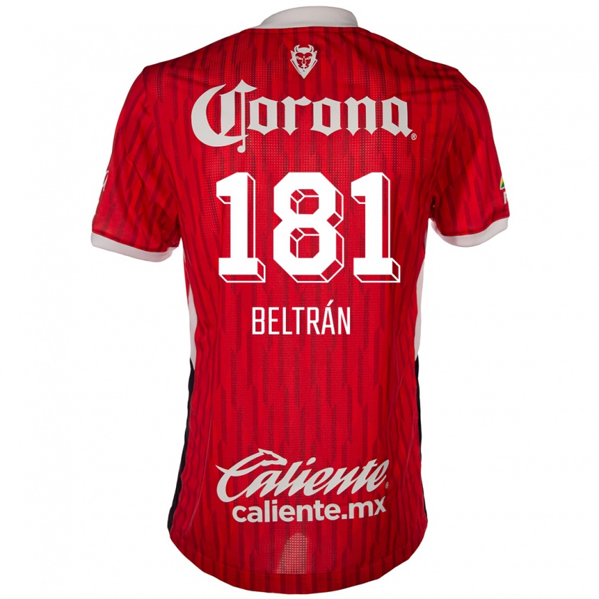 Kandiny Niño Camiseta Ronaldo Beltrán #181 Rojo Blanco 1ª Equipación 2024/25 La Camisa Chile