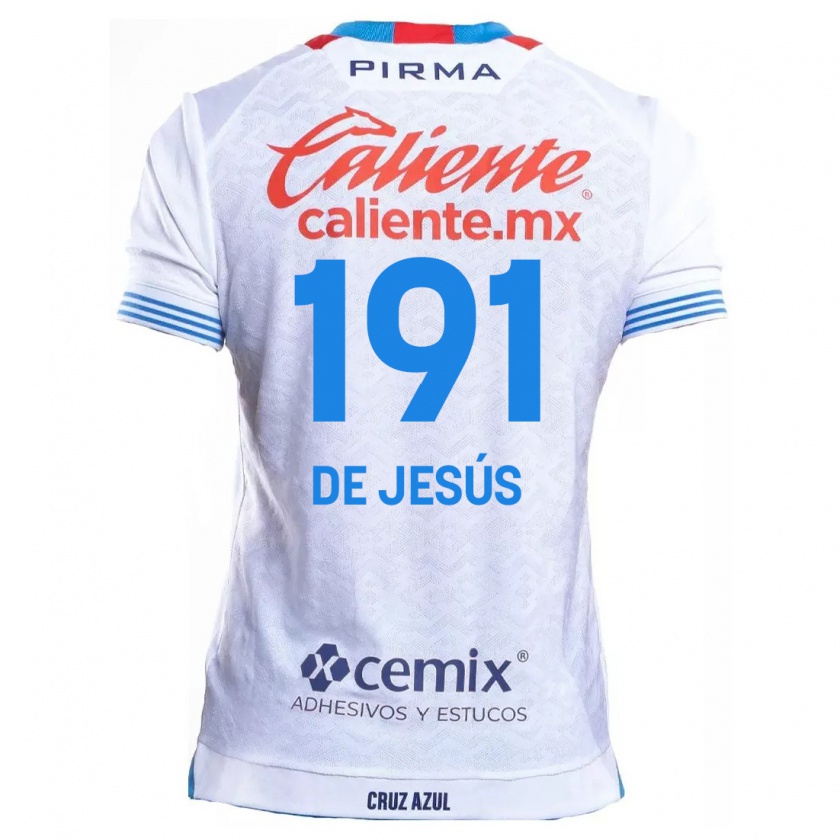 Kandiny Niño Camiseta Luis De Jesús #191 Blanco Azul 2ª Equipación 2024/25 La Camisa Chile