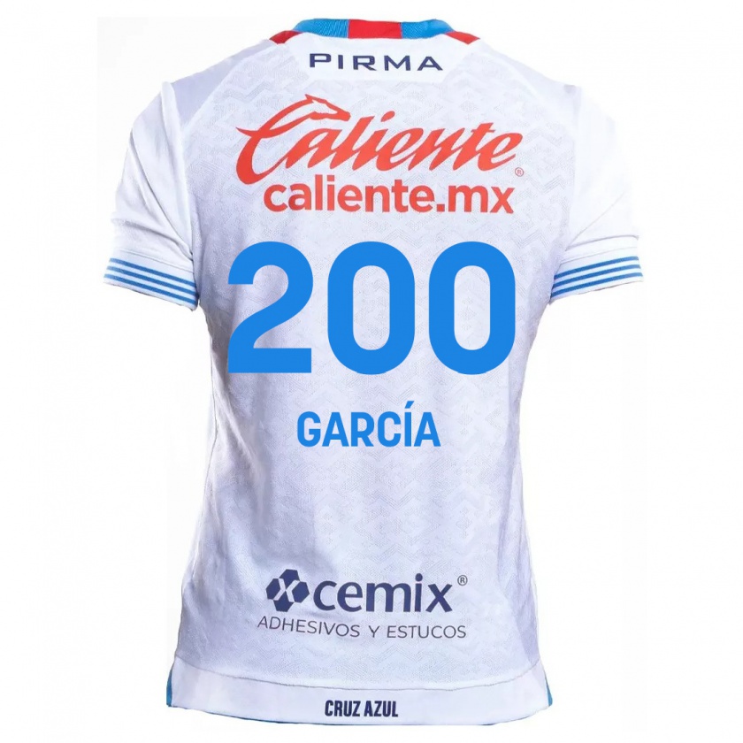 Kandiny Niño Camiseta Jorge García #200 Blanco Azul 2ª Equipación 2024/25 La Camisa Chile