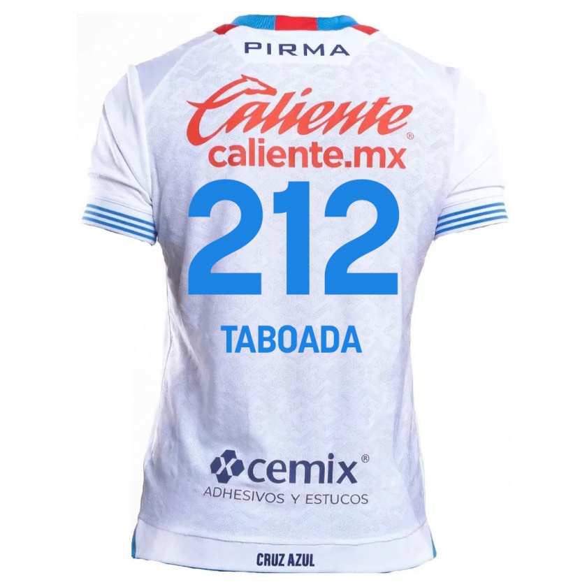 Kandiny Niño Camiseta Víctor Taboada #212 Blanco Azul 2ª Equipación 2024/25 La Camisa Chile