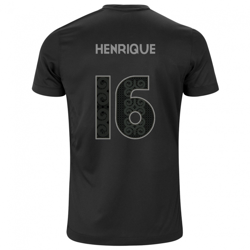 Kandiny Niño Camiseta Pedro Henrique #16 Negro 2ª Equipación 2024/25 La Camisa Chile