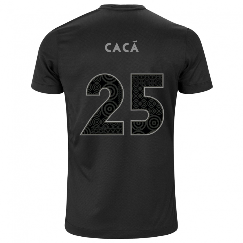 Kandiny Niño Camiseta Cacá #25 Negro 2ª Equipación 2024/25 La Camisa Chile