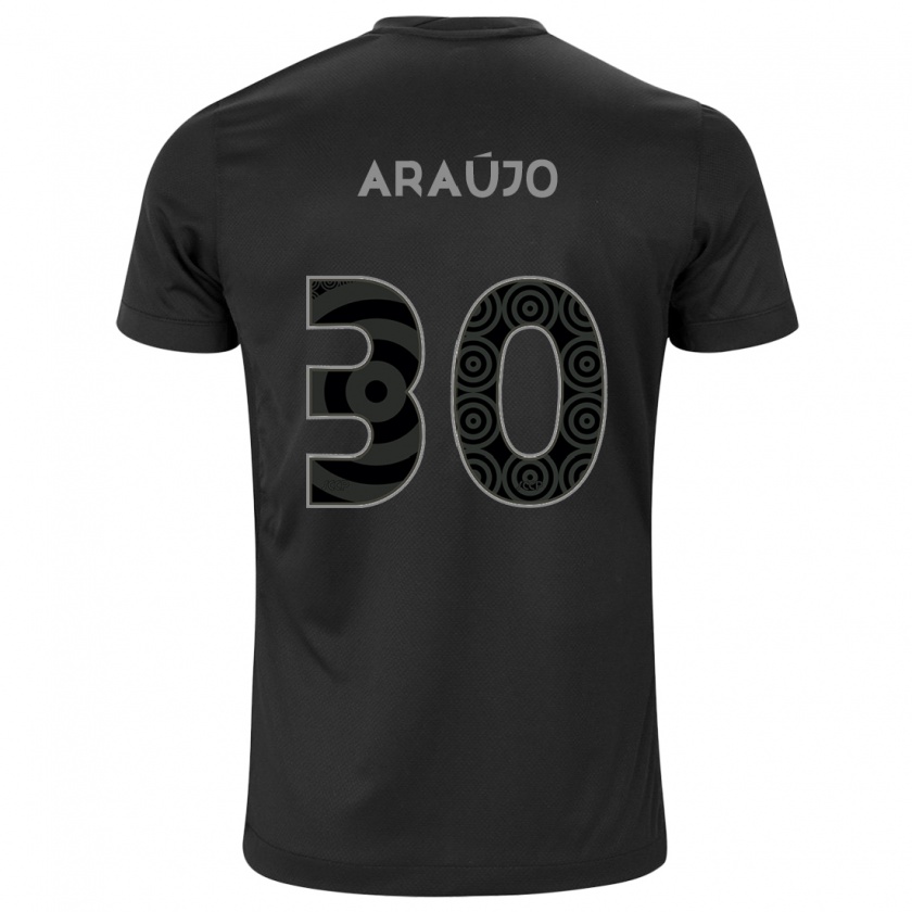 Kandiny Niño Camiseta Matheus Araújo #30 Negro 2ª Equipación 2024/25 La Camisa Chile