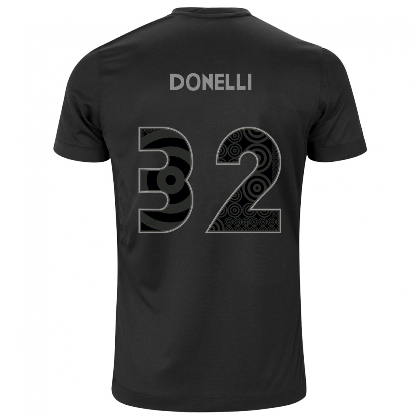 Kandiny Niño Camiseta Matheus Donelli #32 Negro 2ª Equipación 2024/25 La Camisa Chile