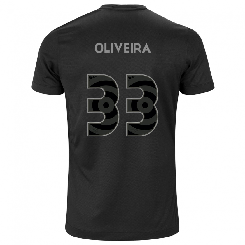 Kandiny Niño Camiseta Ruan Oliveira #33 Negro 2ª Equipación 2024/25 La Camisa Chile