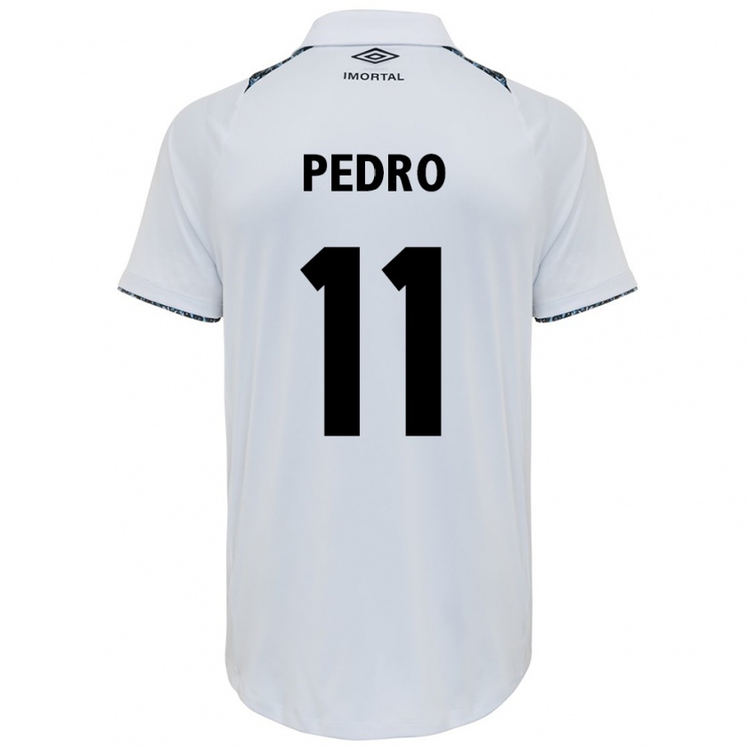 Kandiny Niño Camiseta João Pedro #11 Blanco Azul 2ª Equipación 2024/25 La Camisa Chile