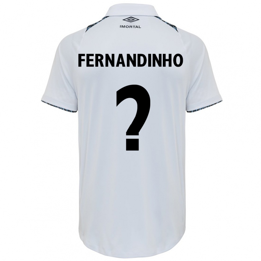 Kandiny Niño Camiseta Fernandinho #0 Blanco Azul 2ª Equipación 2024/25 La Camisa Chile