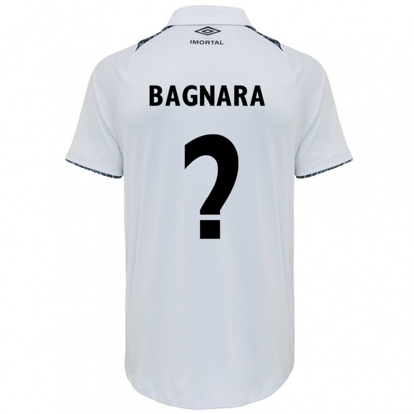 Kandiny Niño Camiseta Vinicius Bagnara #0 Blanco Azul 2ª Equipación 2024/25 La Camisa Chile