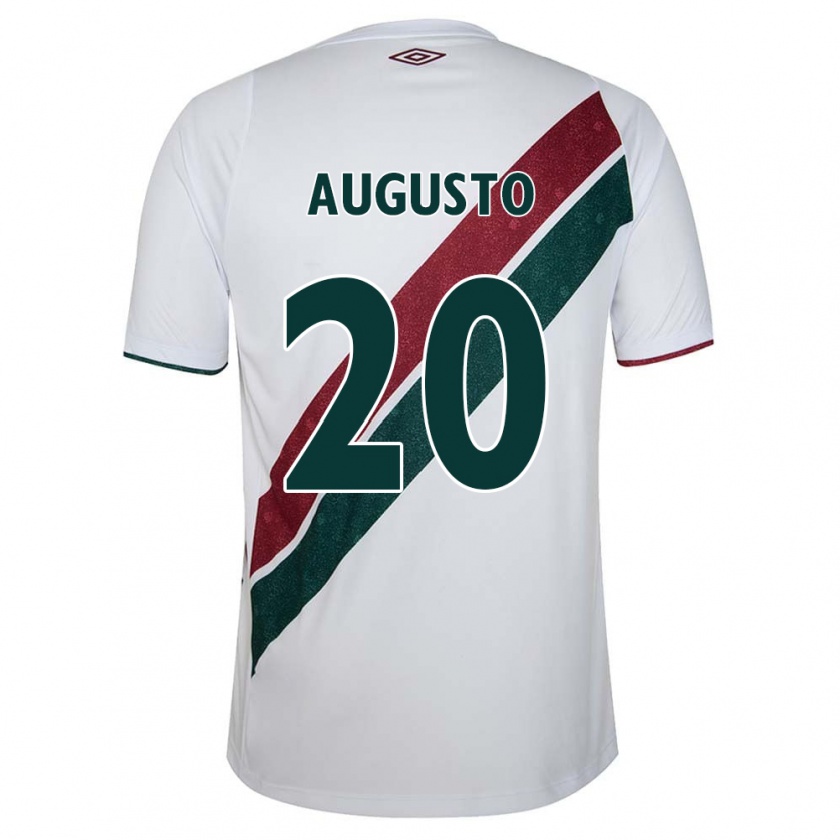 Kandiny Niño Camiseta Renato Augusto #20 Blanco Verde Granate 2ª Equipación 2024/25 La Camisa Chile