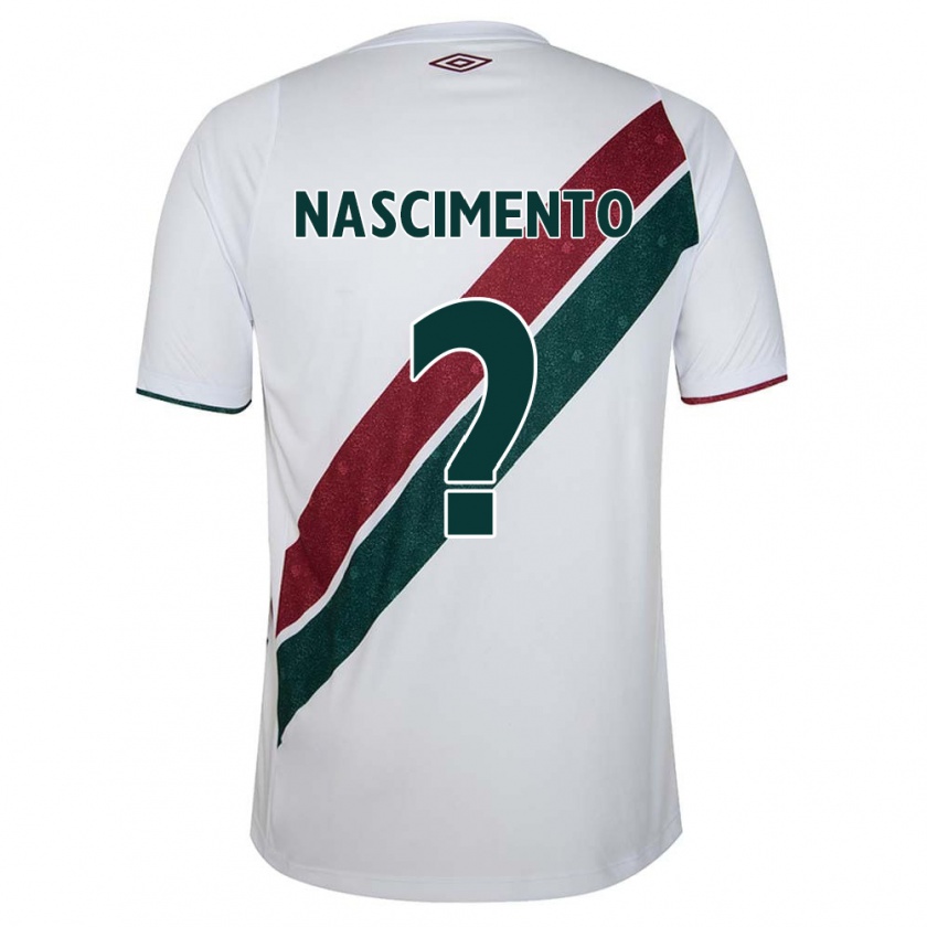 Kandiny Niño Camiseta Hiago Nascimento #0 Blanco Verde Granate 2ª Equipación 2024/25 La Camisa Chile